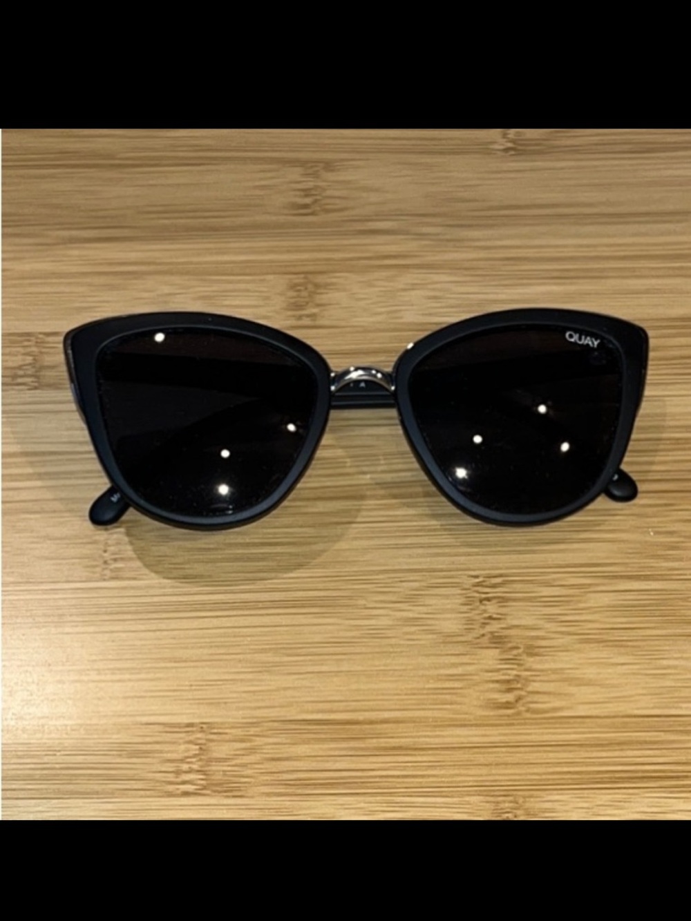 Quay Australia My Girl Black Cat-Eye Sunglasses